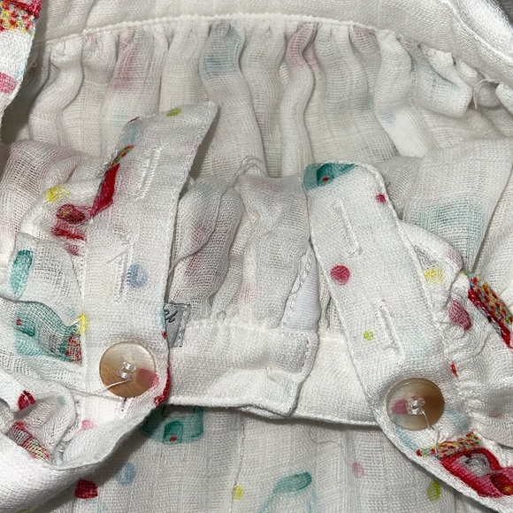 Nola Tawk White Organic Cotton Muslin Dress in Gumball Print - Picture 7 of 9